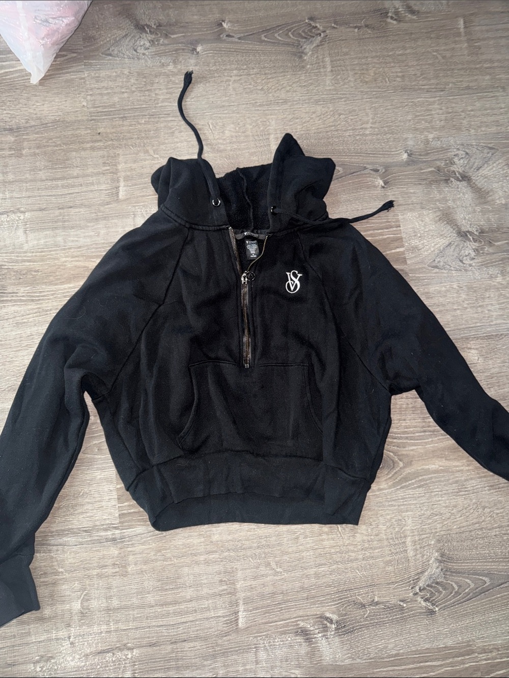Victorias Secret “On Point” Half-Zip Hoodie with Monogram Accent